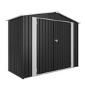 8 ft. W x 4 ft. D Outdoor Metal Storage Shed with 2 Doors (32 sq. ft.), Garden Utility Room, Garage Shed