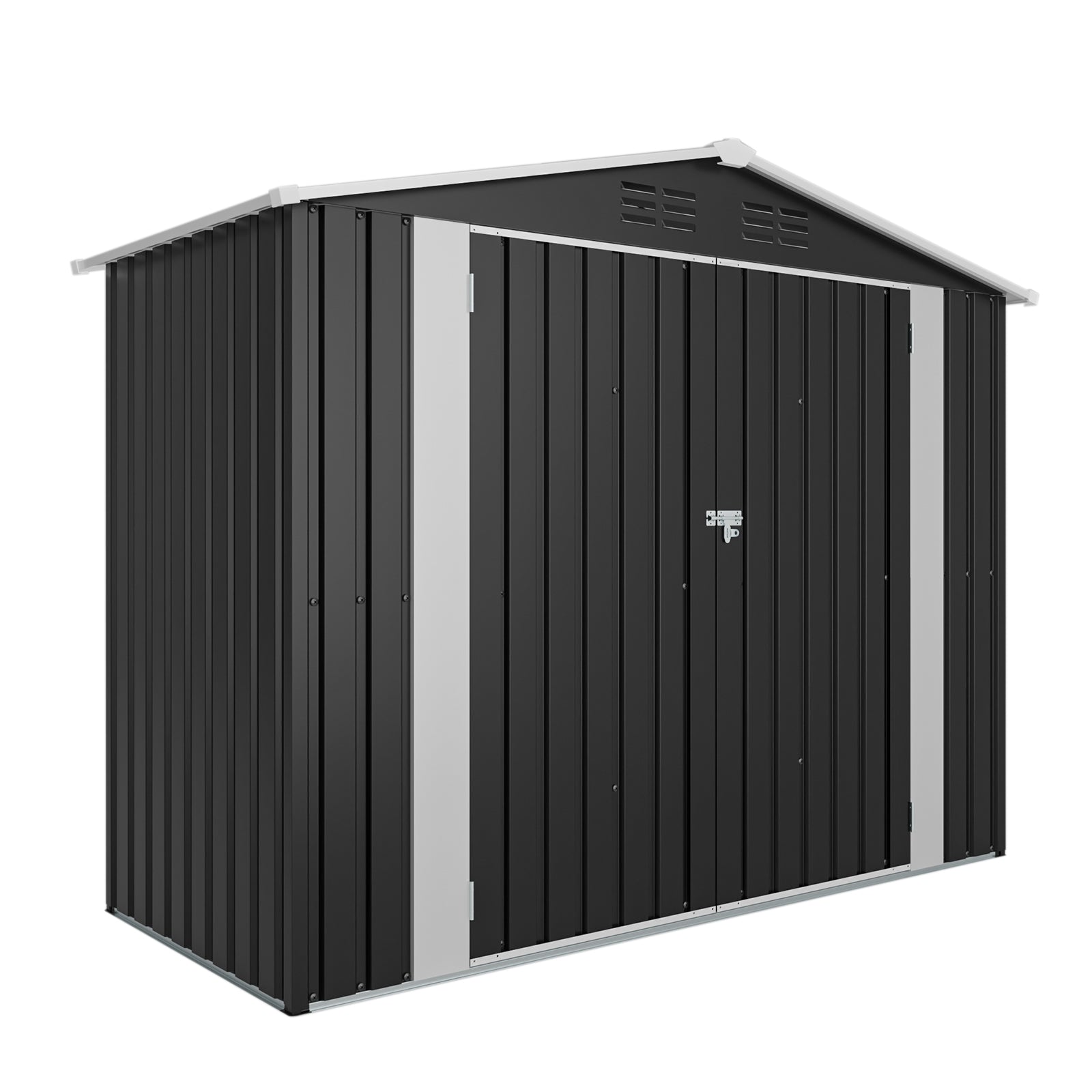8 ft. W x 4 ft. D Outdoor Metal Storage Shed with 2 Doors (32 sq. ft.), Garden Utility Room, Garage Shed