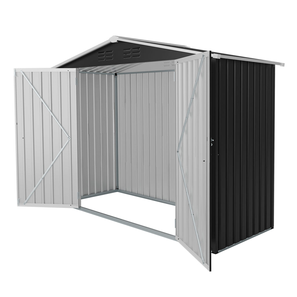 8 ft. W x 4 ft. D Outdoor Metal Storage Shed with 2 Doors (32 sq. ft.), Garden Utility Room, Garage Shed