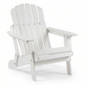 Oversize Wooden Outdoor Folding Adirondack Chair with Pre-Assembled BackRest & SeatBoard