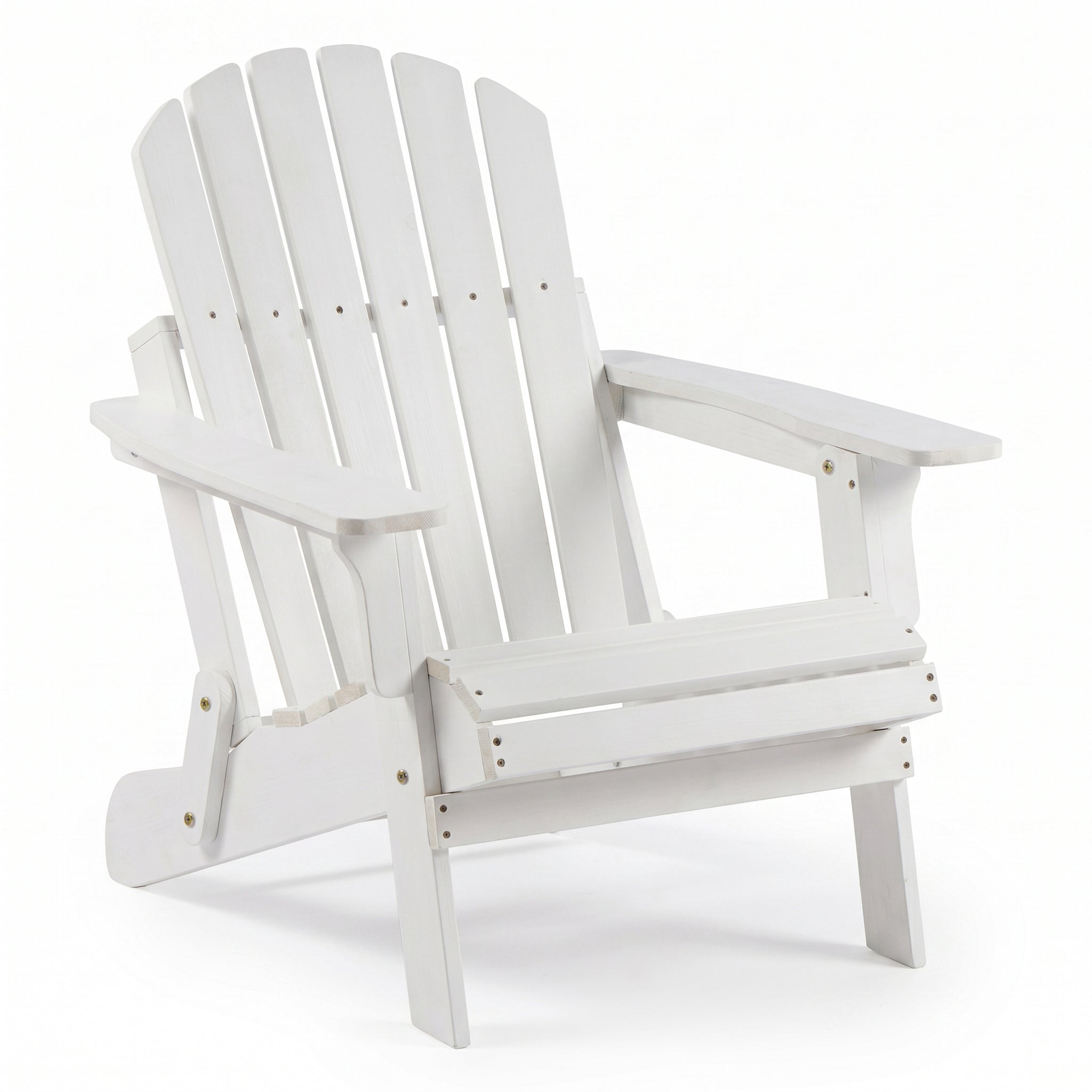 Oversize Wooden Outdoor Folding Adirondack Chair with Pre-Assembled BackRest & SeatBoard